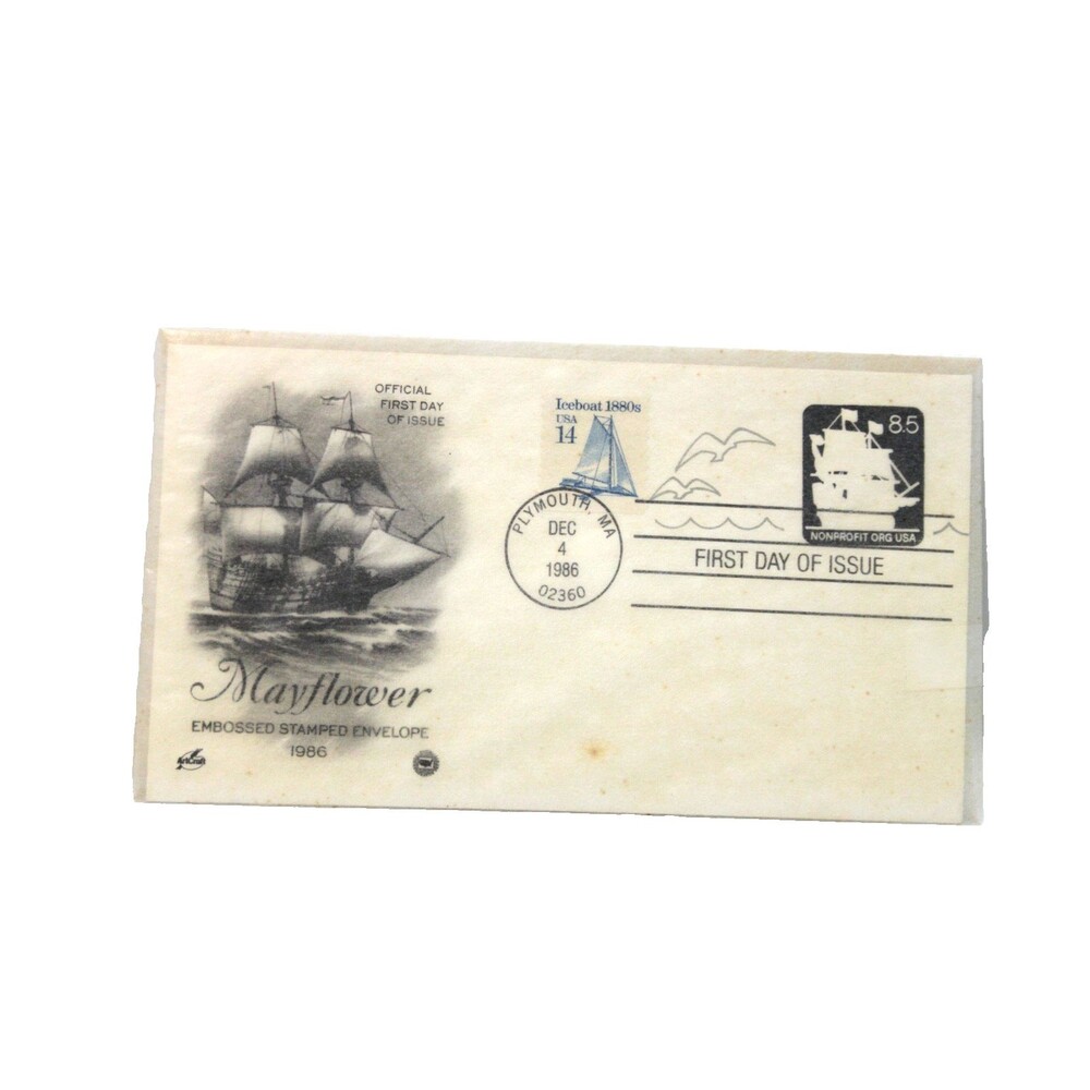 U610 8.5c  Mayflower ArtCraft First Day Cover  FDC Unaddressed Stamped Envelope